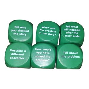 Green Storytelling Dice for Kids